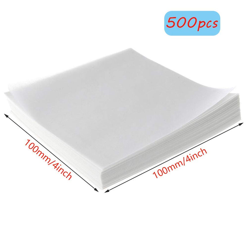Rebrisbol Weighing Paper 500 Sheet, 4 x 4 Inches Laboratory Sample Weighing Paper, Pack of 500, Non-Stick Non-Absorbing, High-Gloss for Scale Measurement Samples Transfer 4 x 4 Inch -500pcs