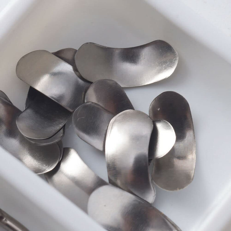 SNAWOP Dental Matrix 50μm Sectional Contoured Metal Matrices 100PCS Full Set Matrix System+2 Rings