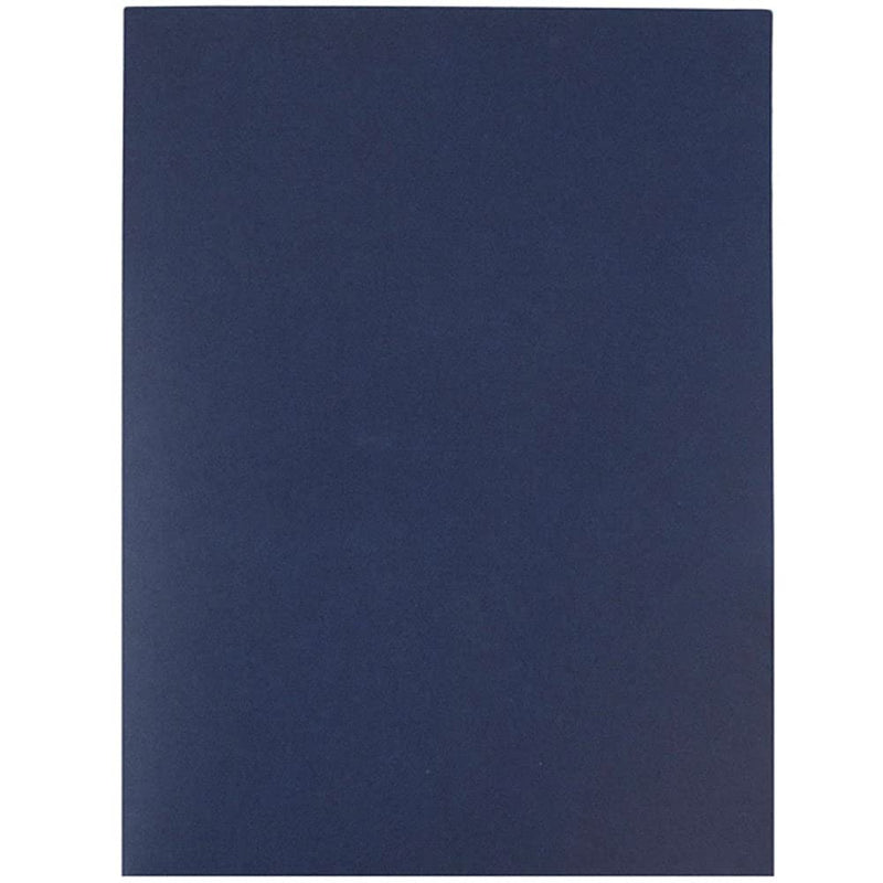 JAM PAPER Two Pocket Textured Linen Presentation Folders - Letter Size Business Folder - Navy Blue - 6/Pack Pack of 6 Folders Navy Blue Linen