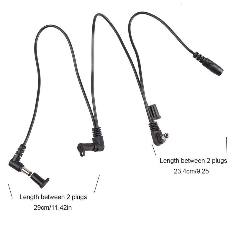 Mr.Power Guitar Effects Power Supply Adapter 9V DC 1A (1000mA) with Daisy Chain Cord Cable Free Insulated Cap (with 3 Way Cable) with 3 Way Cable