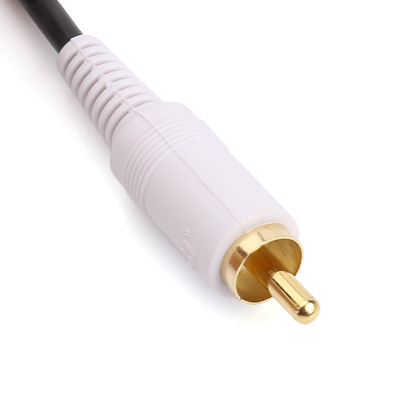 RCA Female to 2 RCA Male Y-Cable Stereo Audio Cable with OFC Conductor Dual Shielding Gold Plated Metal Shell Flexible PVC Jacket (0.2M/0.5FT)