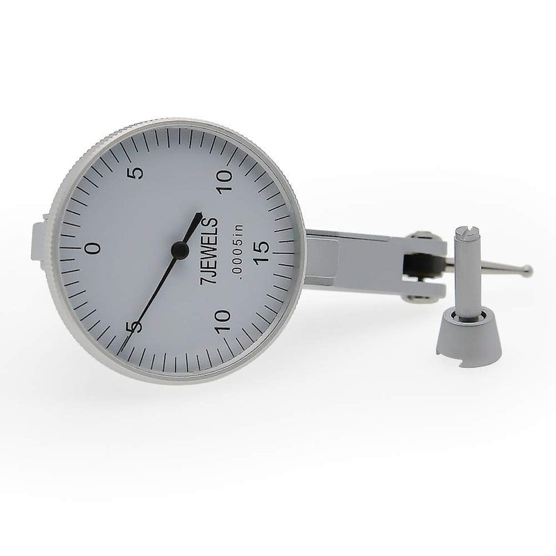 AMTAST Dial Test Indicator 7 Jewels Dial Indicator Gauge Range 0.03’’Graduation 0.0005’’ 0-15-0 Scale Graduation 0.0005’’