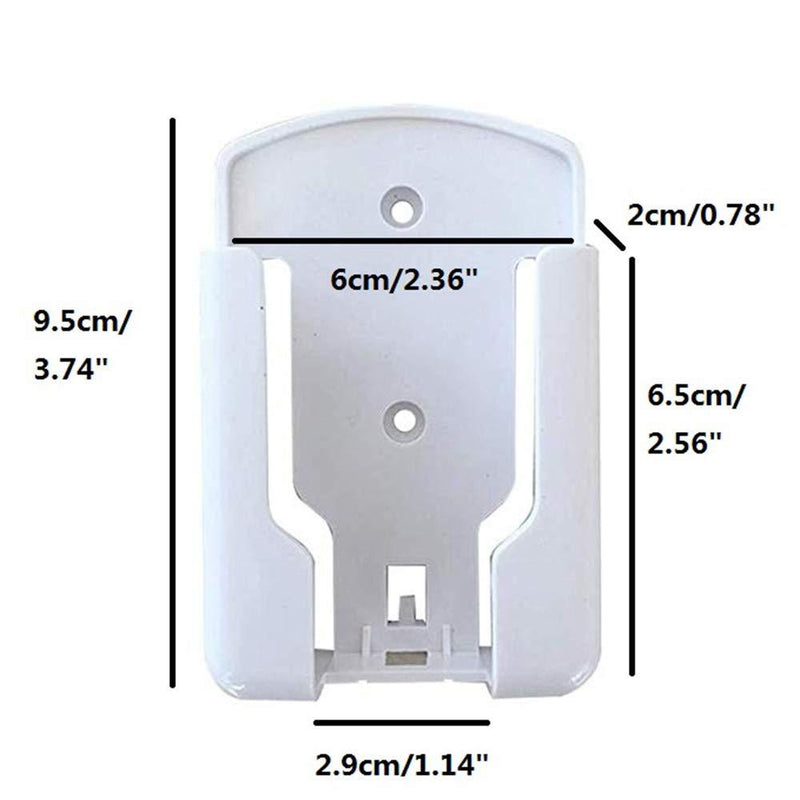 MOMOFULL Remote Holder Wall Mount Media Controller Organizer White Plastic Storage Box