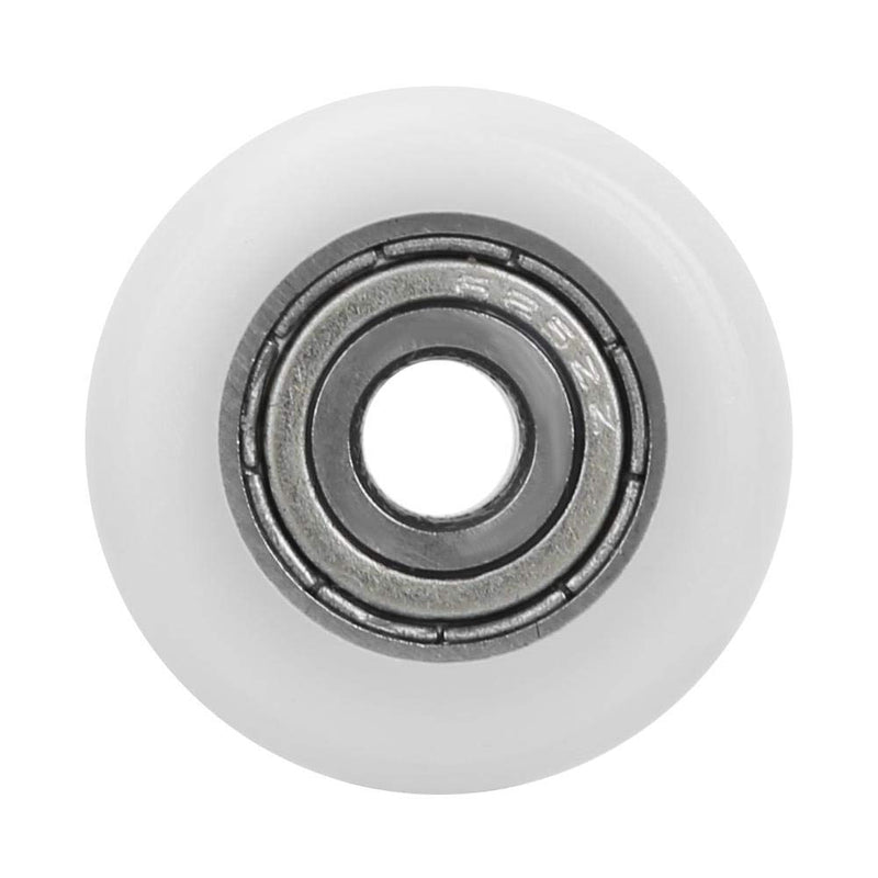 Nylon Ball Bearings, 10Pcs Nylon Plastic Pulley Roller Embedded Deep Groove Ball Bearings High Carbon Chromium Bearing Steel (GCr15) 5×23×7mm
