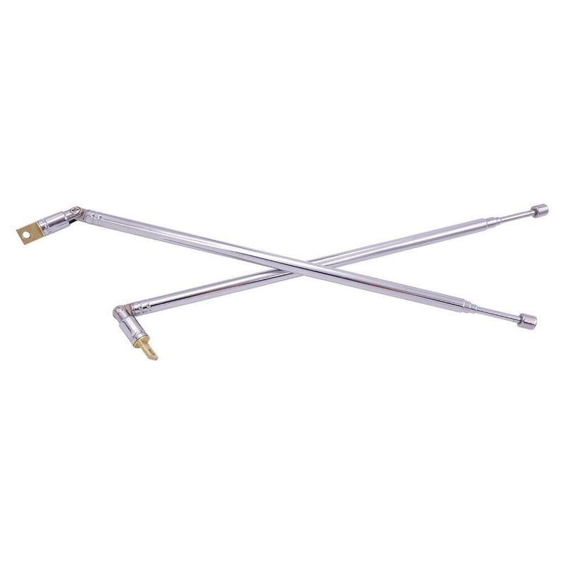 Fancasee (2 Pack) Replacement Telescopic AM FM Radio Antenna 4-Sections Stainless Steel Radio Antenna for AM FM Radio Receiver TV and More (24 inch)