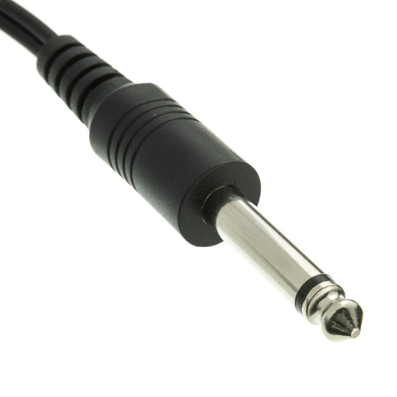 1/4 inch Mono Phono to Dual RCA Adapter, 1/4 Mono Male to Dual RCA Female, 6 inch