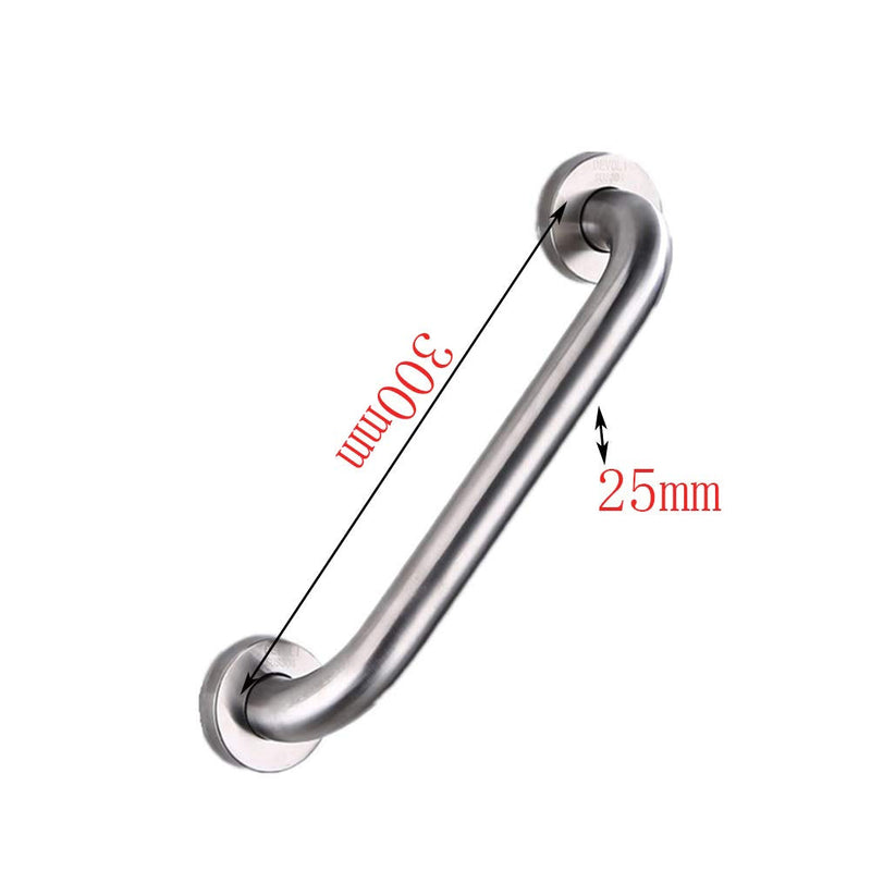 Bathroom Grab Bar Stainless Steel Bath Grab Shower Safety Handle Towel Holder Door Handle for Kids Elderly Disabled Injured Bathroom Safety Aid 12 inch / 300 mm