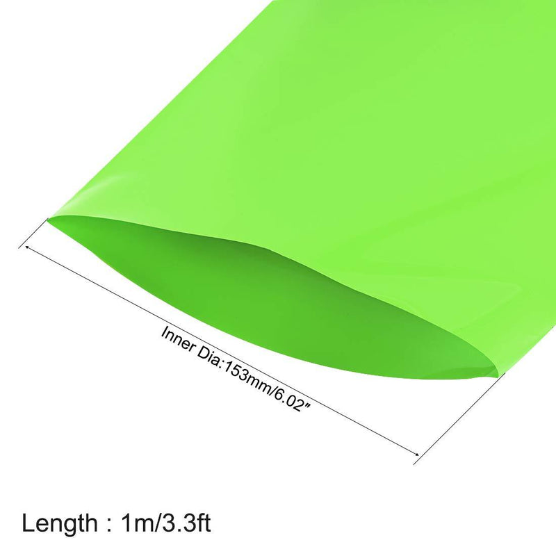 uxcell Battery Wrap, 240mm Flat Width 153mm Dia 1m PVC Heat Shrink Tube Wraps for Big Battery Pack Green