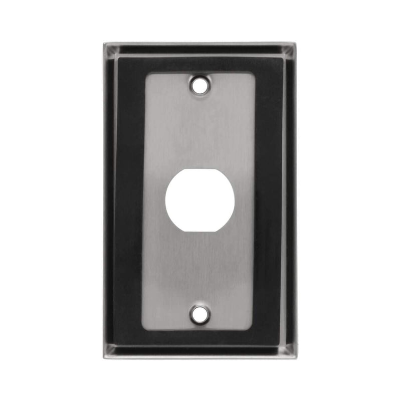 Tripp Lite RJ45 Bulkhead Wall Plate, 1 Cutout, Industrial, Metal - Stainless Steel, IP44, Single Gang, TAA (N206-FP01-IND)