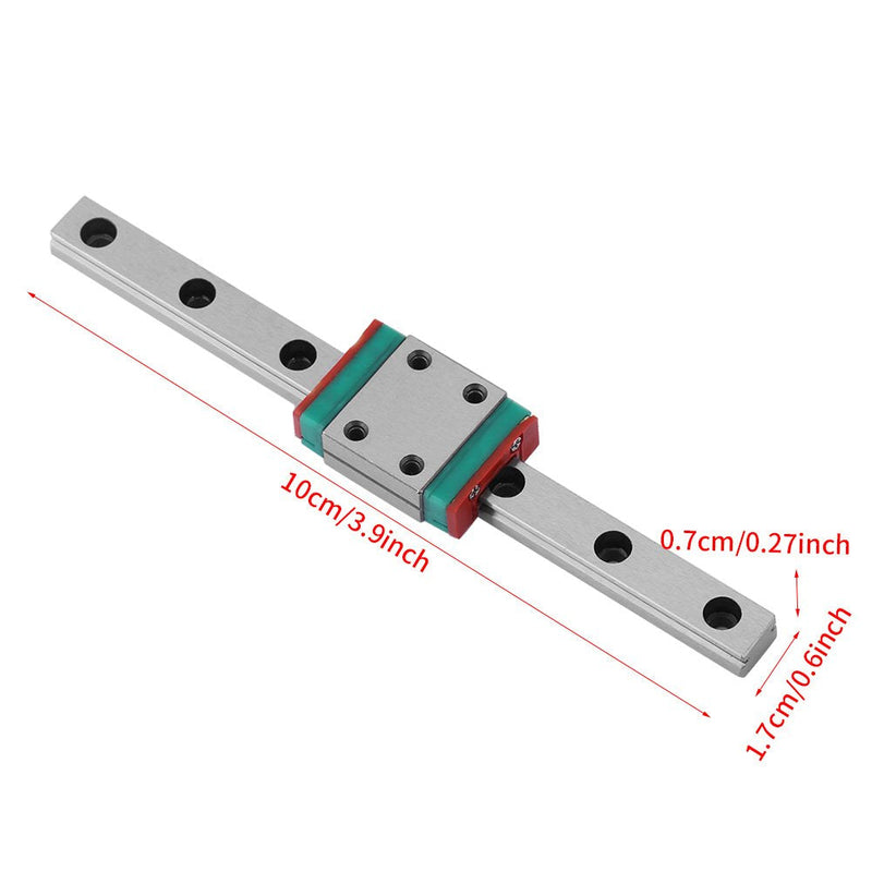 Linear Sliding Guideway, 1pc LML7B Portable High Precision Miniature Linear Sliding Rail Guide Block for 3D Printer and CNC Machine (100mm)