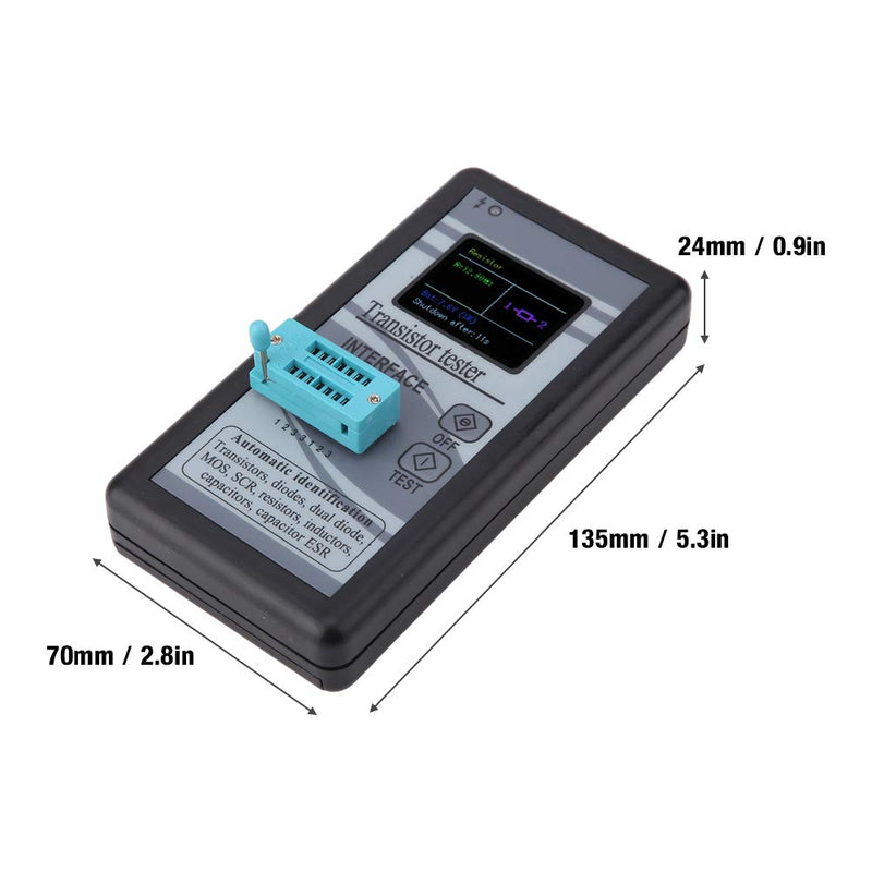 Transistor Tester, M328 Multi-Functional LCD Display Digital Transistor Tester 0.5Ω - 50MΩ Used to Test triodes, Field Effect Transistors (FET), Diodes, Resistors