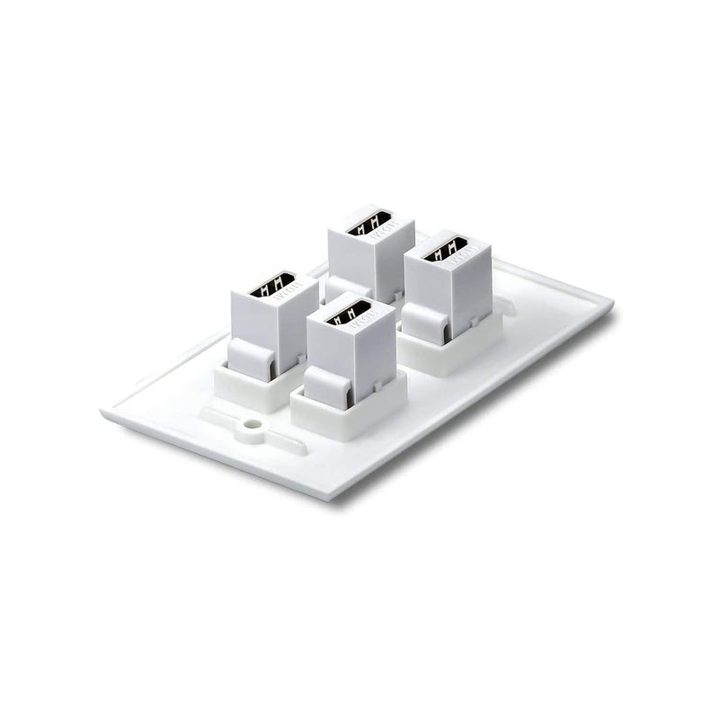 VICTEK 5-Pack HDMI Keystone 4K Female to Female Coupler No-Delay Snap-in for Wall Plate - White 5PACK
