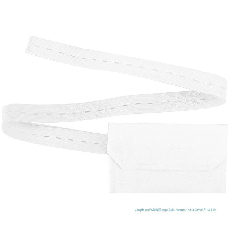 Peritoneal Dialysis Belt, Adjustable Peritoneal Tube Protection With Adjustable Button Dialysis Catheter Fastener(Bianco) Bianco