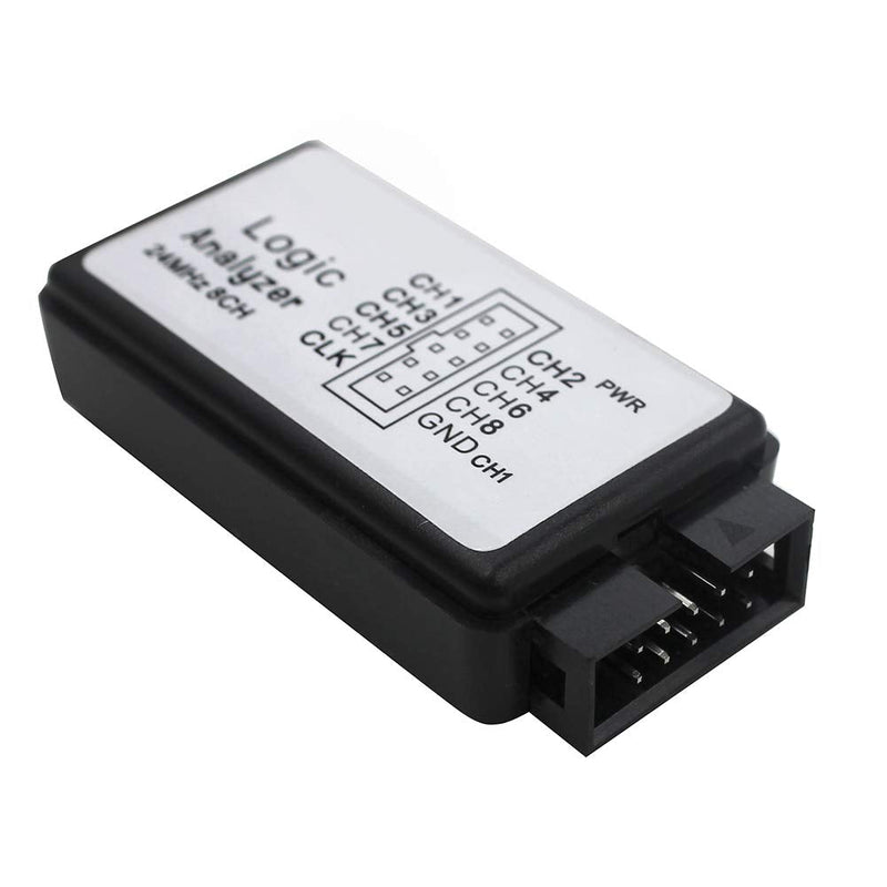 KeeYees USB Logic Analyzer with 12 6 Colors Test Clips Set USB Cable 24 MHz 8CH UART IIC SPI Debug for Arduino for ARM FPGA M100 SCM