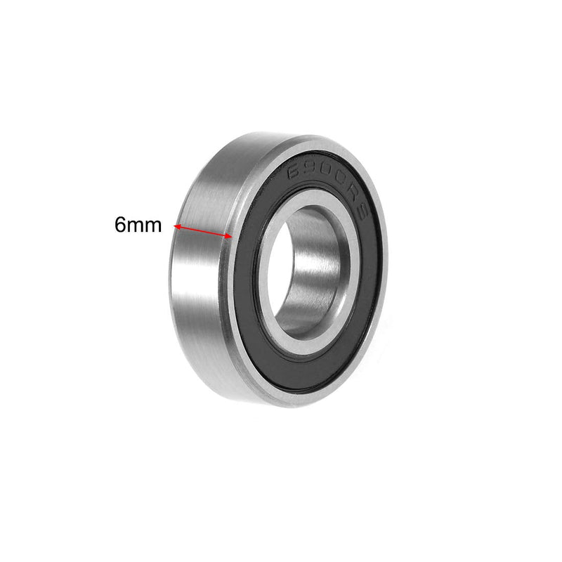 uxcell Deep Groove Ball Bearing 10mm x 22mm x 6mm Double Sealed ABEC3 Bearings 5pcs 10mmx22mmx6mm