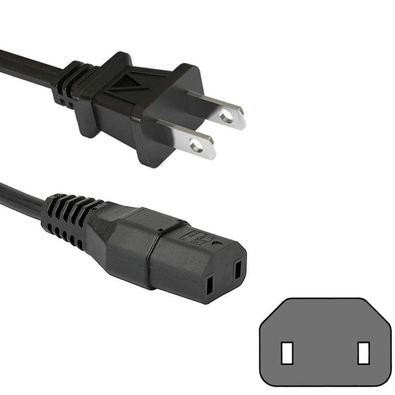 HQRP 10ft AC Power Cord Compatible with Sony Bravia KDL-46Z4100 KDL-40V4100 KDL-40V4150 KDL-40V5100 KDL-40VE5 KDL-40Z4100 HDTV TV LCD LED Plasma Mains Cable