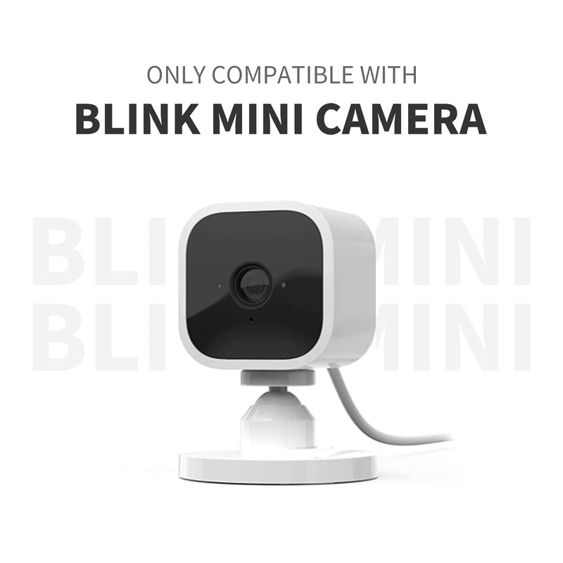 Blink Mini Camera Adhesive Wall Mount Bracket, Strong Adhesive Durable Camera Mount Stand for Blink Mini Indoor Camera, No Drill, No Screws, Decorate Damage-Free, Easy to Install (2 Pack)