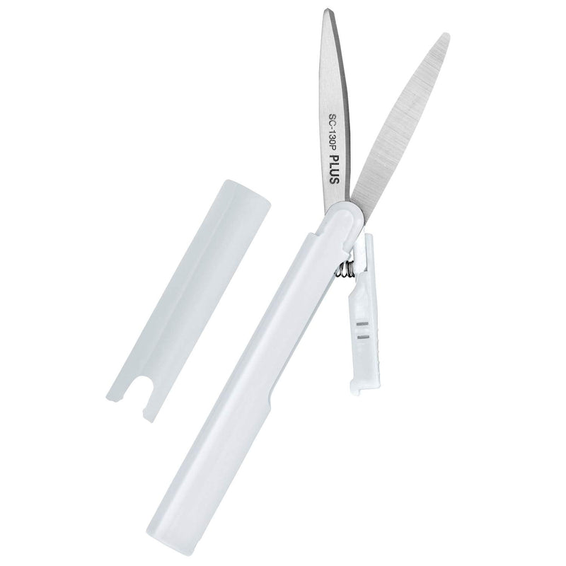 PLUS Pen Style Compact Twiggy Scissors with Cover 3-Pack White