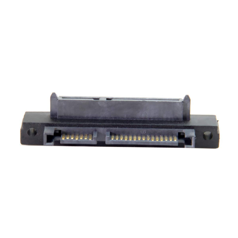 CY SATA 22Pin 7+15 Male to SATA 22Pin Female Extension Convertor Adapter 90 Degree Up Angled Black-Up-Angled