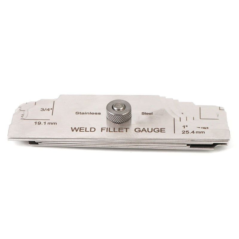 Tektall Stainless steel fillet weld set gage Rl Gauge welding inspection test Unlar metric & inch Accurate 7-pieces