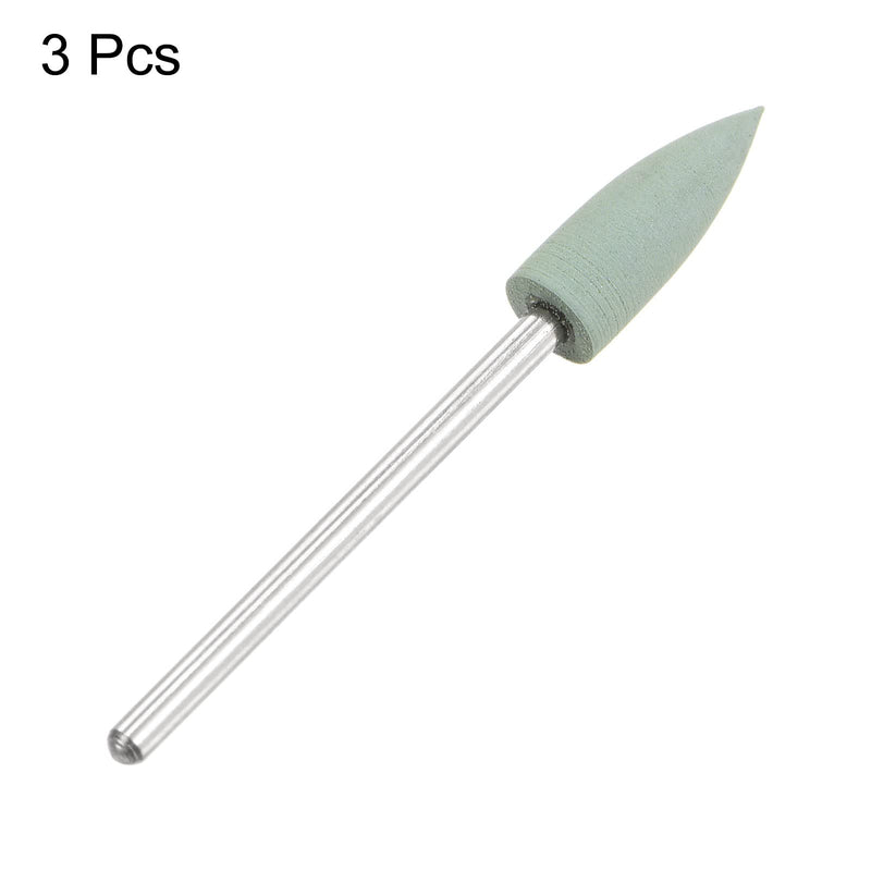sourcing map 3 pieces 800 grain grinding stones 1/4" shank 1/9" diameter pointed grinding grinding and polishing heads for deburring buffing