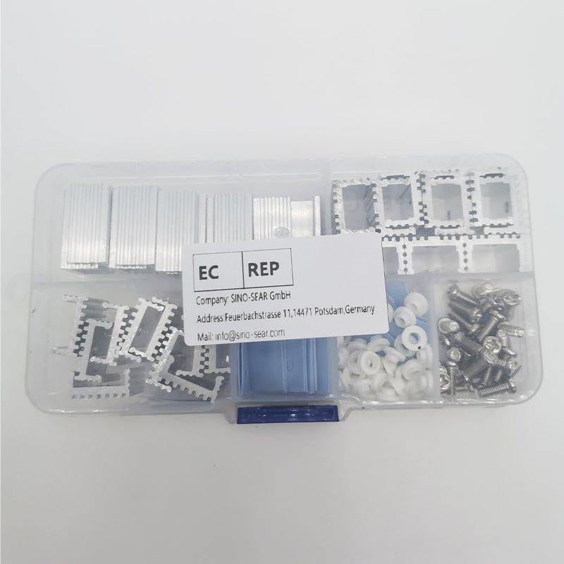PENGLIN 30pcs TO-220 Aluminum Heatsink and Insulator/Mounting Kit for MOSFET Transistors, 10pcs each of 3 different sizes of TO-220 heatsinks