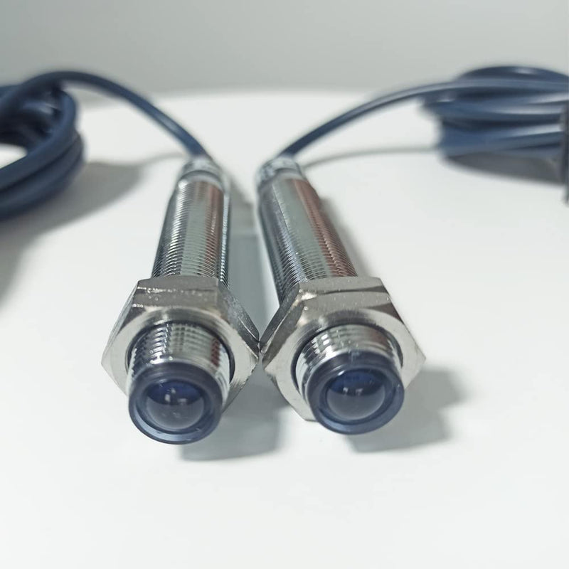 ATO 1 Pairs M12 Infrared Through-Beam Photoelectric Switch Sensor, Round Type DC 6-36V M12 NPN NC