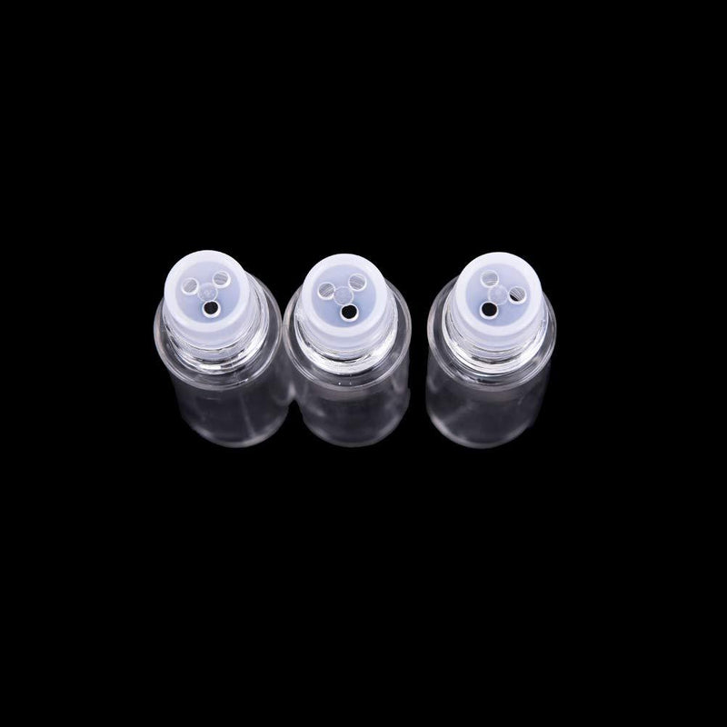 Yiphates 20Pcs Mini Clear 3ml Loose Powder Container Plastic Bottle Empty Cosmetic Sifter Loose Powder Jars Container Refillable Bottle