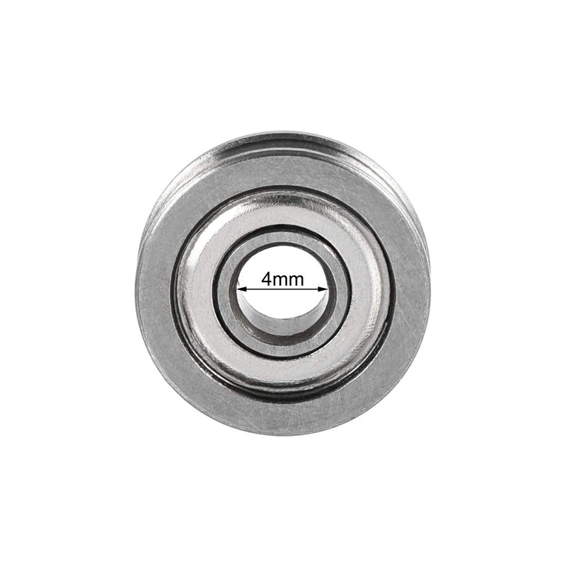 uxcell U604ZZ Deep U Groove Ball Track Guide Bearing 4x13x4mm Double Metal Shielded (GCr15) Chrome Steel Bearing 2pcs