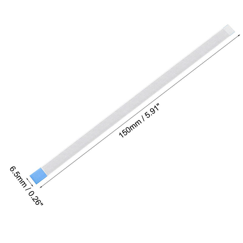 uxcell Flexible Flat Cable, 12 Pins 0.5mm Pitch 150mm FPC FFC Flexible Ribbon Cable for LCD TV Car Audio DVD Player Laptop 5Pcs (B Type)