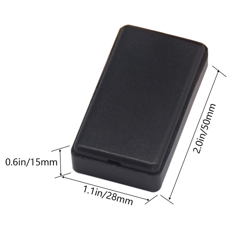 Zulkit 5Pcs Project Boxes ABS Plastic Electrical Project Case Power Junction Box Black 1.97 x 1.10 x 0.59 inch (50 x 28 x 15 mm) 1.97" x 1.10" x 0.59"