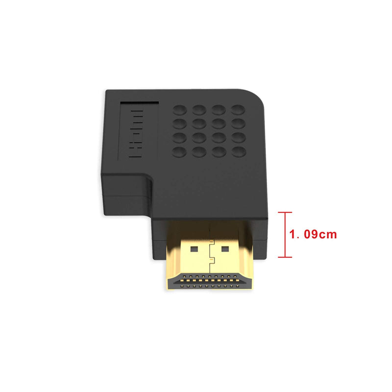 VCE HDMI 90 and 270 Degree Adapter 4-Pack, Right Angle HDMI Male to Female Vertical Flat Adapter HDMI L Shape Extender 3D 4K Supported