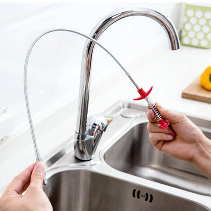 ALINNA Flexible Grabber Claw Pick Up Reacher Tool With 4 Claws Bendable Hose Pickup Reaching Assist Tool for Litter Pick, Home Sink, Drains, Toilet(24 Inches) Silver