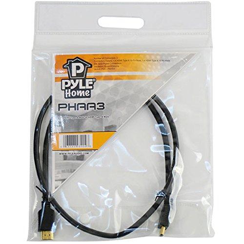 3-Feet High Speed HDMI Cable - HDMI Adapter w/ 24K Gold-Plated Connectors, Quad-Shielding Insulation for TV, Blu-Ray, Digital Cable and Satellite Boxes, PlayStation 3, Xbox 360 and More - Pyle PHAA3