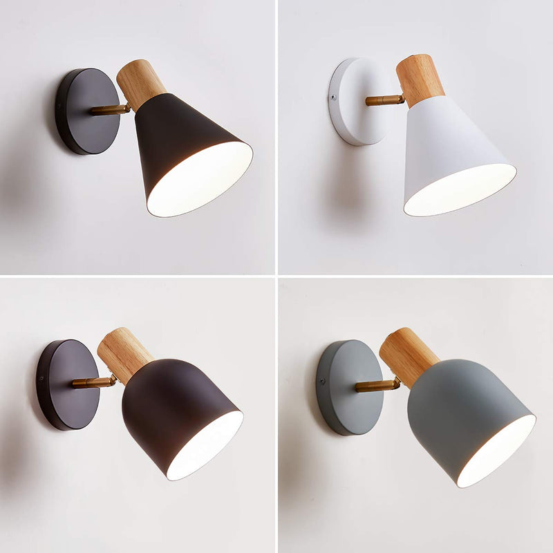 Wall Sconces Lighting Fixture,White Adjustable Bedside Wall lamp for Industrial Bedroom, Bathroom Sink Lighting for Bedroom Hallway Living Room 1 Pack White No Switch
