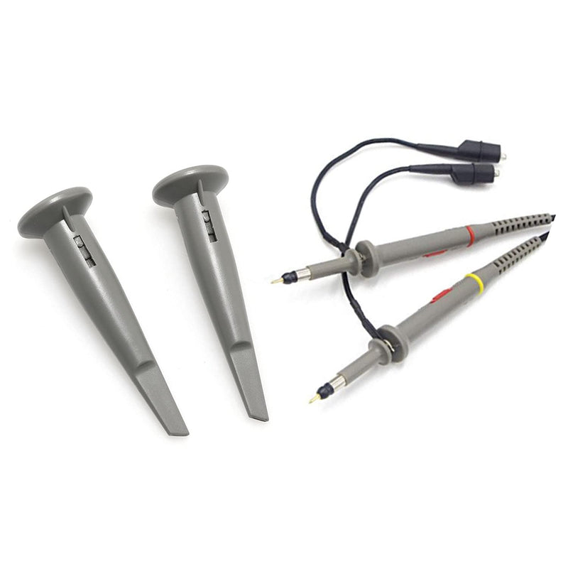 RLECS 2Pcs Universal Oscilloscope Probe Cap Protective Cap Oscilloscope Probe Accessories with Hook, Gray