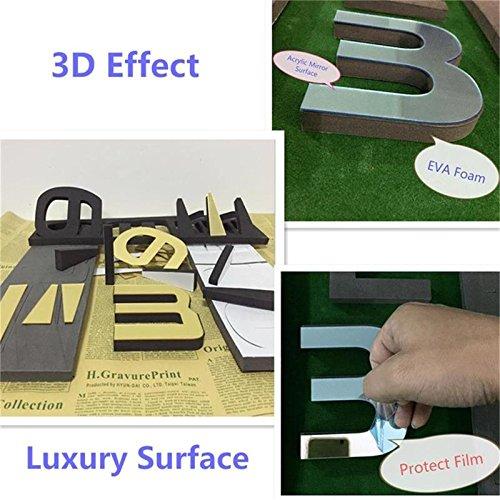 FASHION in THE CITY 3D DIY Wall Clock Creative Design Mirror Surface Wall Decorative Sticker Watches (Black) Black