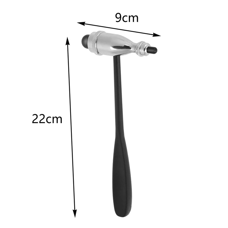 Neurological Reflex Hammer, Neuro Reflex Hammer with Double Plastic Head Lightweight Percussion Reflex Hammer Medical Neurology Therapy Hammer for Reflex Testing
