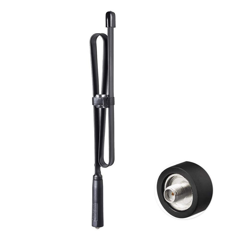 Bingfu Foldable CS Tactical SMA Female Ham Radio Antenna 2-Pack Dual Band VHF UHF 136-520MHz 28.3 inch Antenna for Kenwood Baofeng BF-F8HP UV-5R UV-82 BF-888S GT-3 Ham Two Way Radio Walkie Talkie 2-Pack 28.3 inch Antenna