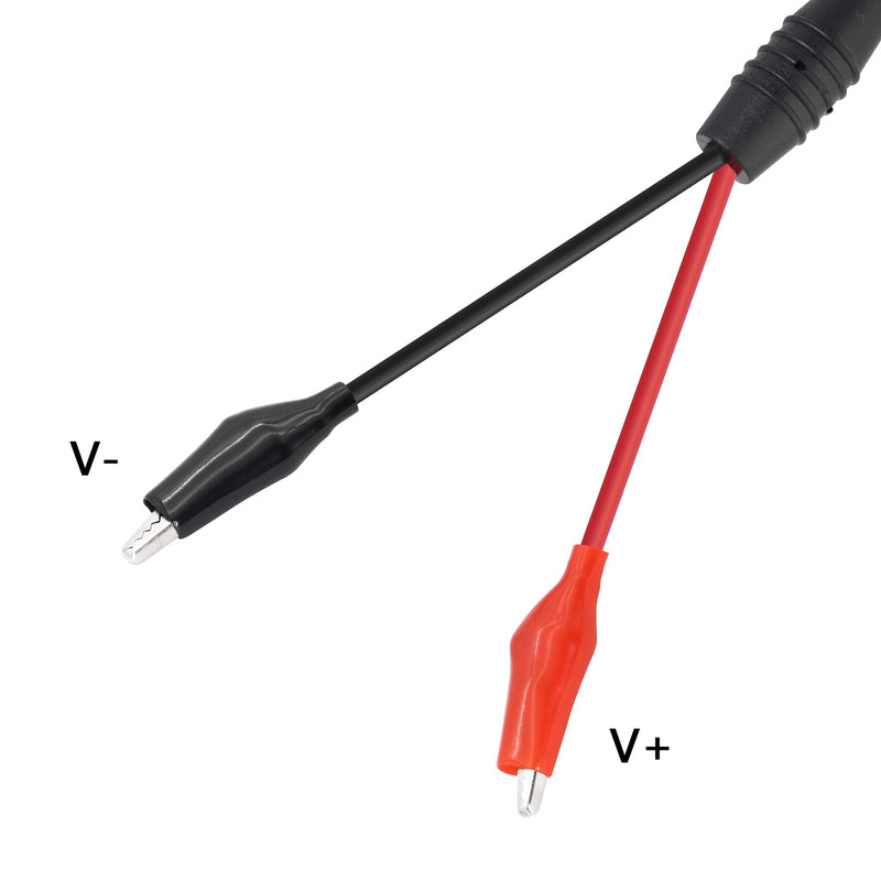 YACSEJAO 2 PCS DC Female Jack to Alligator Clip Power Cable 50CM /19.7Inches 2.1mmx5.5mm 12V DC Female Jack to Alligator Clip Power Cable
