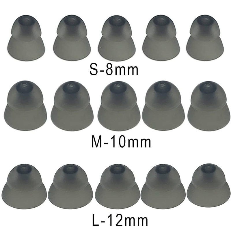 Smokey Hearing Aid Power Domes Close Domes Ear Tips for Resound Sure Fit Style RIC RITE and Open Fit BTE Hearing Amplifier with Cleaning Tools Brush Cleaner and Carry Case (Smokey, Medium) Smokey Medium (Pack of 1)