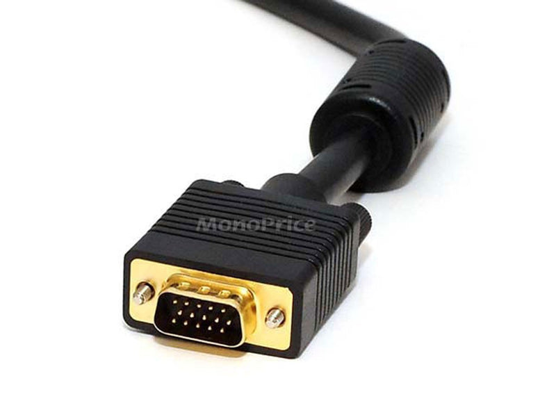 Monoprice 10ft SVGA Super VGA M/F Monitor Cable w/ ferrites 10 Feet