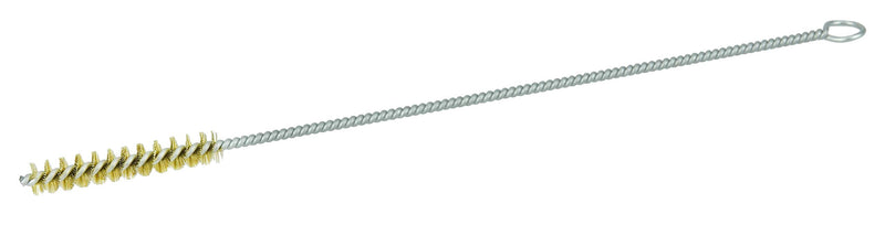 Weiler 21270 Hand Tube Brush, Single Stem/Single Spiral, 1/4", 0.03" Brass Wire Fill, 1-1/2" Length, Made in The USA (Pack of 10)
