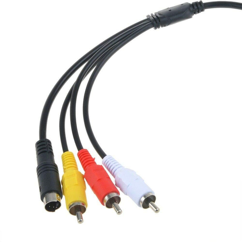 ANTOBLE 5ft AV A/V Audio Video RCA S-Video Cable Cord for Sony Camcorder Handycam DCR-HC28/e DCR-SX85/v/e/l SX85/b/r and More Models with 10 Pin Output Connector