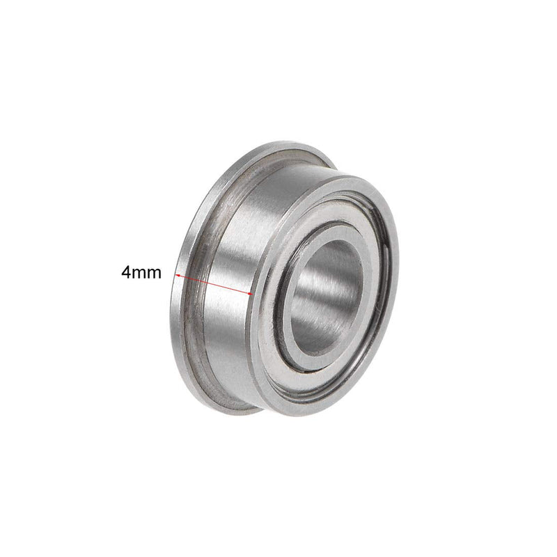 uxcell MF115ZZ Flanged Ball Bearing 5x11x4mm Shielded Chrome Steel Bearings 5pcs