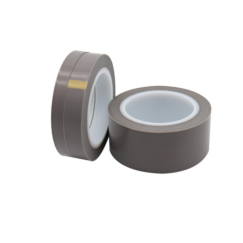 PTFE Tape, Single Side Silicone Adhesive PTFE Film Tape Sheets, Heat Resistant Film Tape, 36 Yards (1 roll) 0.18mm*1in*36yards Grey