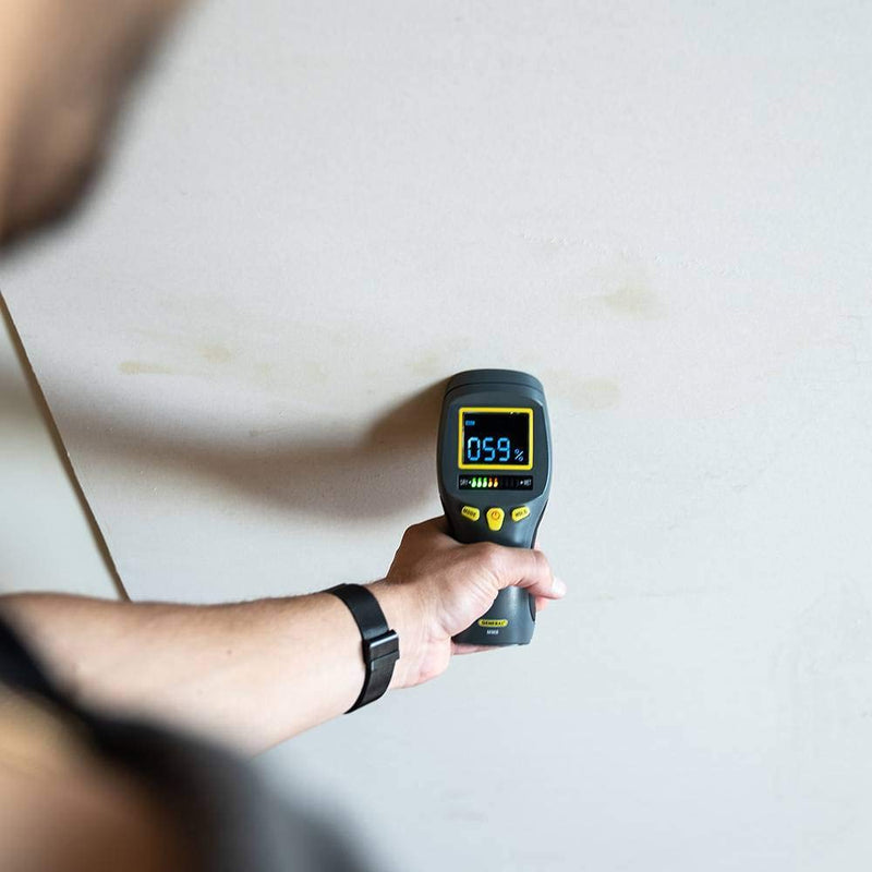 General Tools LCD Moisture Meter MM8 - Leak and Humidity Detector - Pinless and Non-Invasive Pinless/White on Black Screen