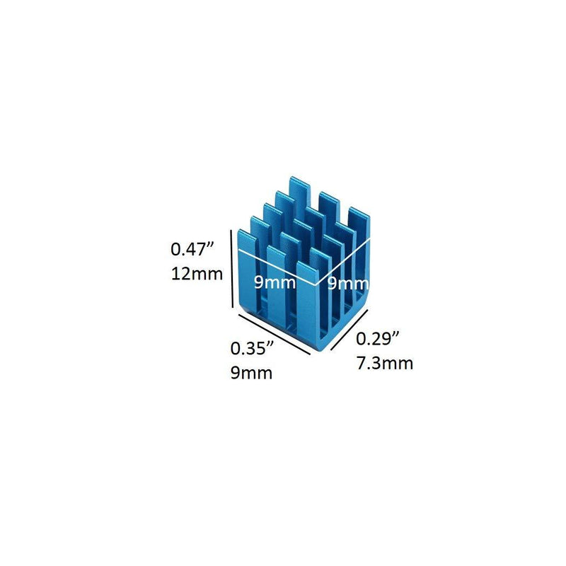 Easycargo 30pcs 3D Printer Heatsink Kit + 3M 8810 Thermal Adhesive Tape, Anodized Aluminum Heatsink 3D Printer Cooler for Cooling TMC2130 TMC2100 A4988 DRV8825 TMC2208 Stepper Motor Driver Module