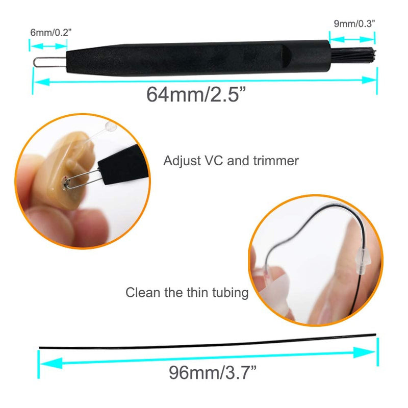 8 pieces hearing aid amplifier cleaning tools, earbuds/Headphones/Airpods cleaner brush kits with case