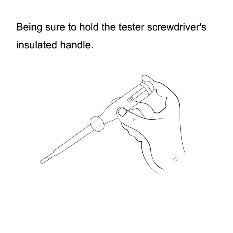 uxcell Voltage Tester AC 100-500V with 3mm Slotted Screwdriver with Clip for Circuit Test, Red